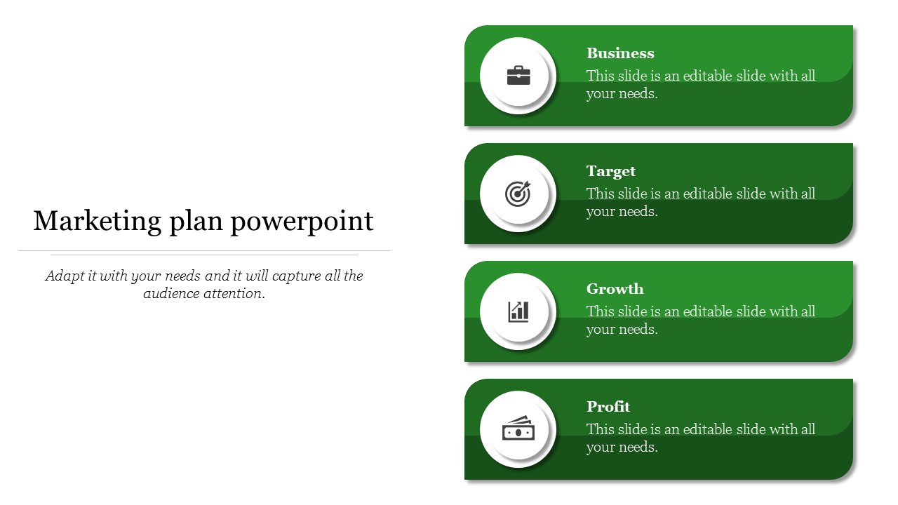 marketing plan powerpoint-Green